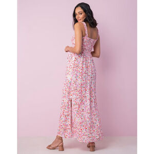 SERAPHINE Lolly Floral Shirred Maxi Dress Maternity Nursing NWT – US 4